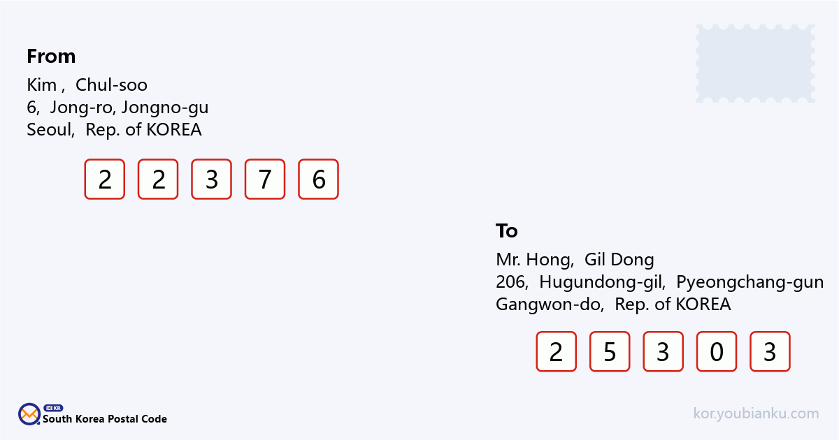 206, Hugundong-gil, Bongpyeong-myeon, Pyeongchang-gun, Gangwon-do.png